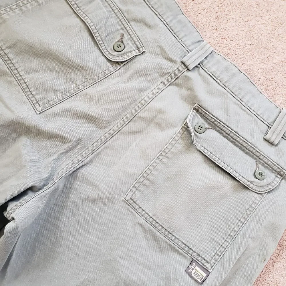 Vintage 90s Levi's Silver Tab Khakis Size 36 Mens Baggy Green Cargo Shorts Skate